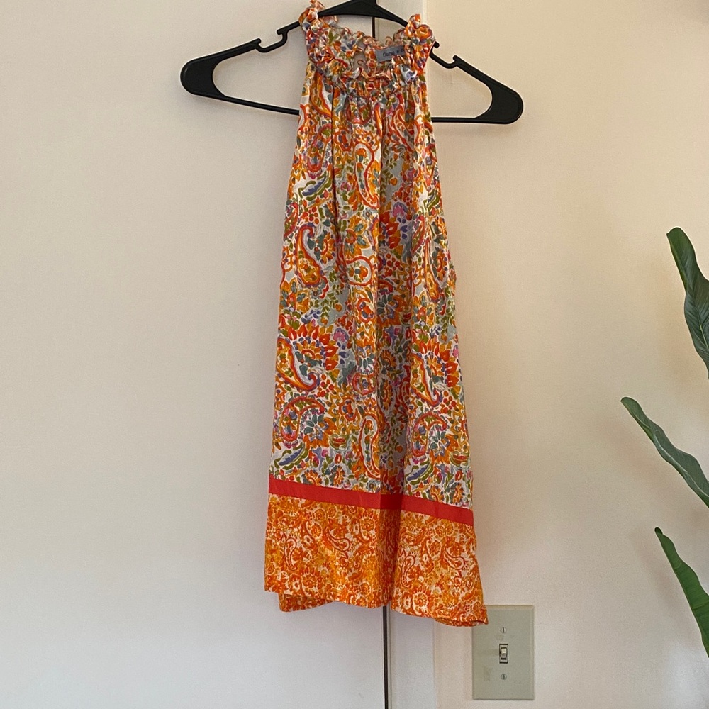 Floral Paisley Halter Top - Multicolor